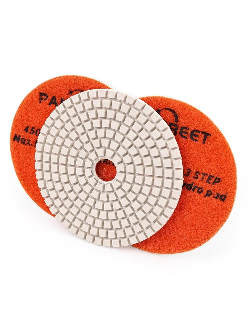 PANFREET 3 Step 4 Inch Diamond Polishing Pads,Wet/Dry Step 3 Stone Polish Pad for Granite Quartz Marble Concrete Terrazzo - Image 3